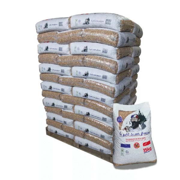 Pellet Le petit scieur français – 65 sacs de 15 kg – 100% résineux