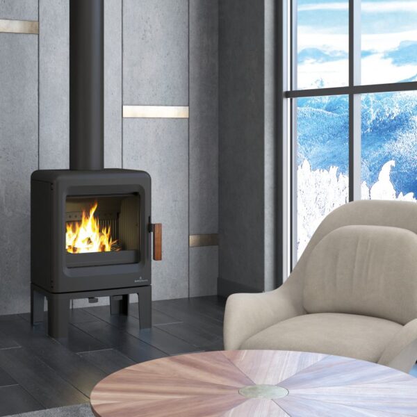 Poêle à Bois BRONPI Lira 5 kW en Fonte – Chauffage Écologique, Flamme Verte 7