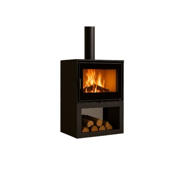 Poêle à Bois FIREMATIC Toronto XS 12.6 kW de FM CALEFACCION – Chauffage Écologique, Bûches de 62 cm