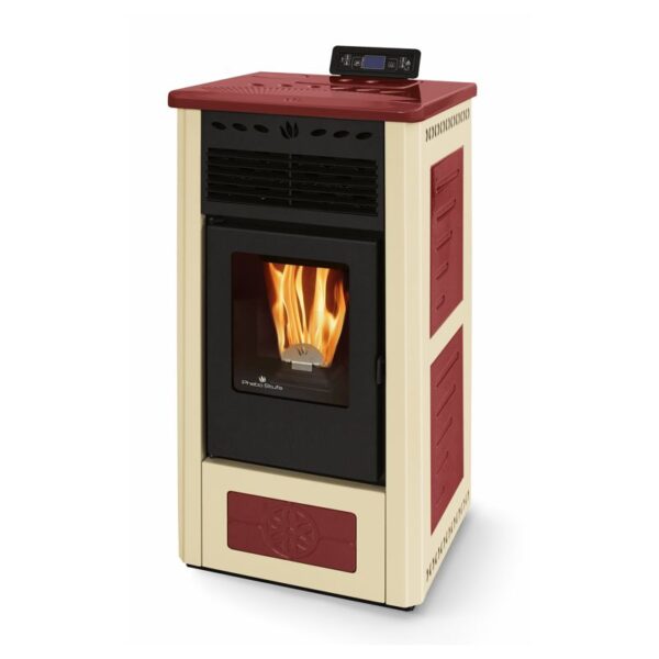 Poêle à granules étanche céramique ORIGINE PHEBO Gea – H Bicolore 10 kW – EcoDesign 2022